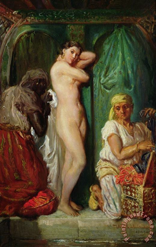 The Bath in the Harem painting - Theodore Chasseriau The Bath in the Harem Art Print