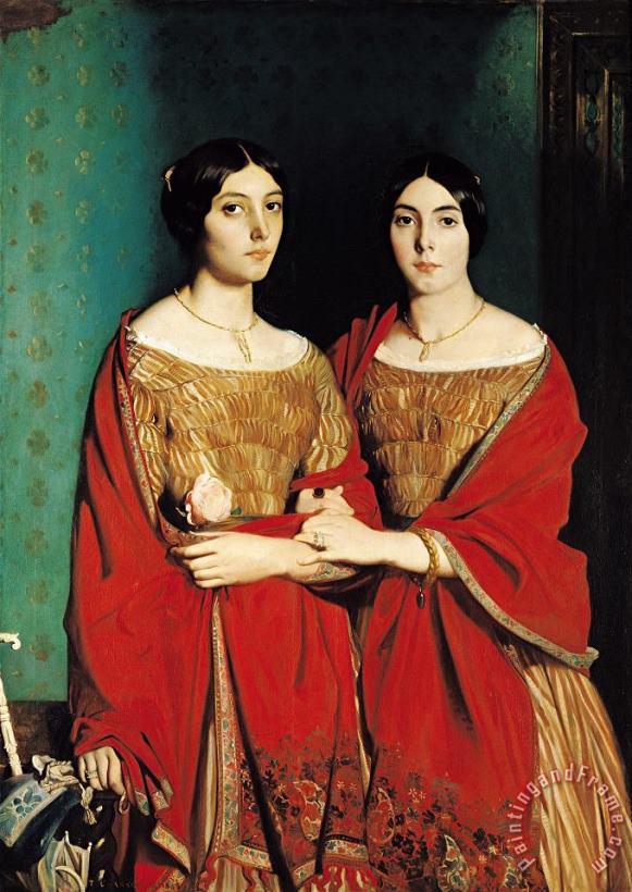 Theodore Chasseriau The Two Sisters Art Painting