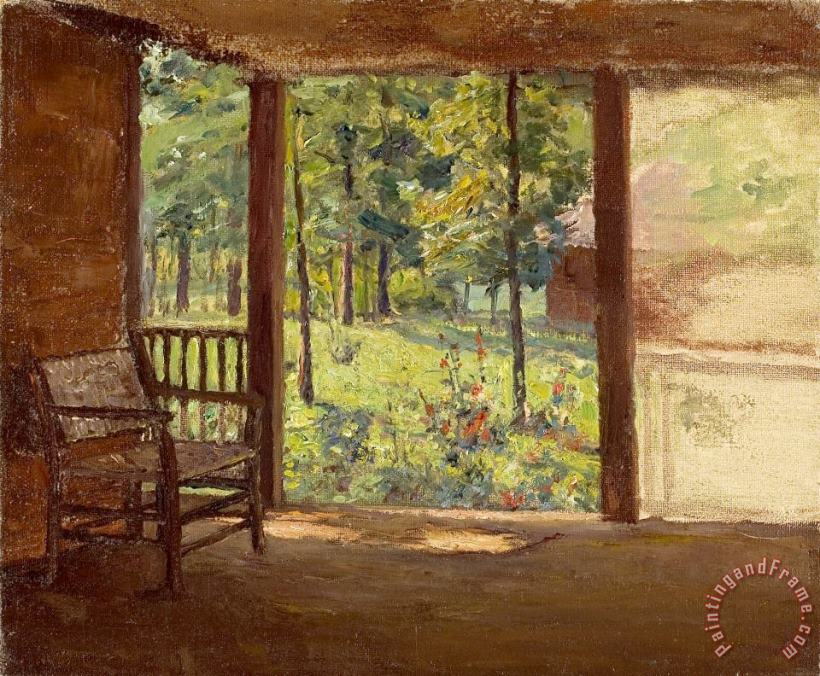 Theodore Clement Steele A View From The Porch Art Print