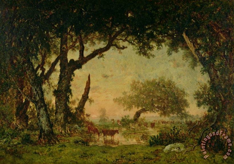The Edge of the Forest at Fontainebleau painting - Theodore Rousseau The Edge of the Forest at Fontainebleau Art Print