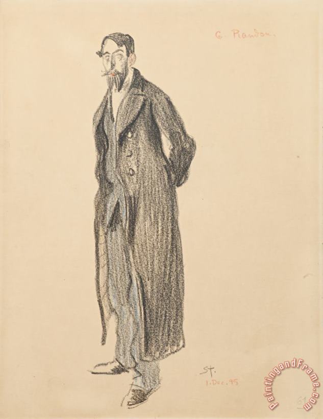 Theophile Alexandre Steinlen Portrait of Gabriel Randon (jehan Rictus) Art Print