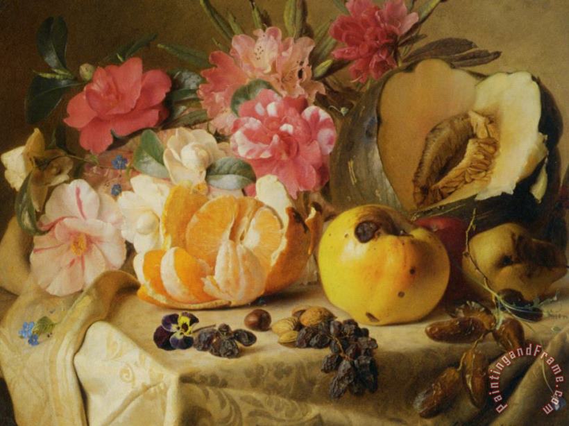 Still Life with Autumn Fruits painting - Theude Gronland Still Life with Autumn Fruits Art Print