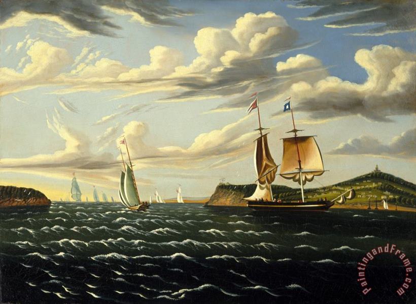 Staten Island And The Narrows painting - Thomas Chambers Staten Island And The Narrows Art Print