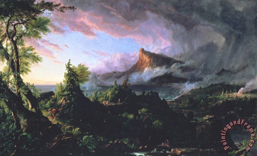Thomas Cole The Course of Empire - The Savage State Art Print