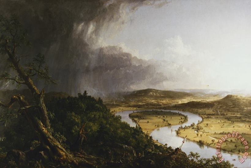 View From Mount Holyoke, Northampton, Massachusetts, After a Thunderstorm The Oxbow painting - Thomas Cole View From Mount Holyoke, Northampton, Massachusetts, After a Thunderstorm The Oxbow Art Print