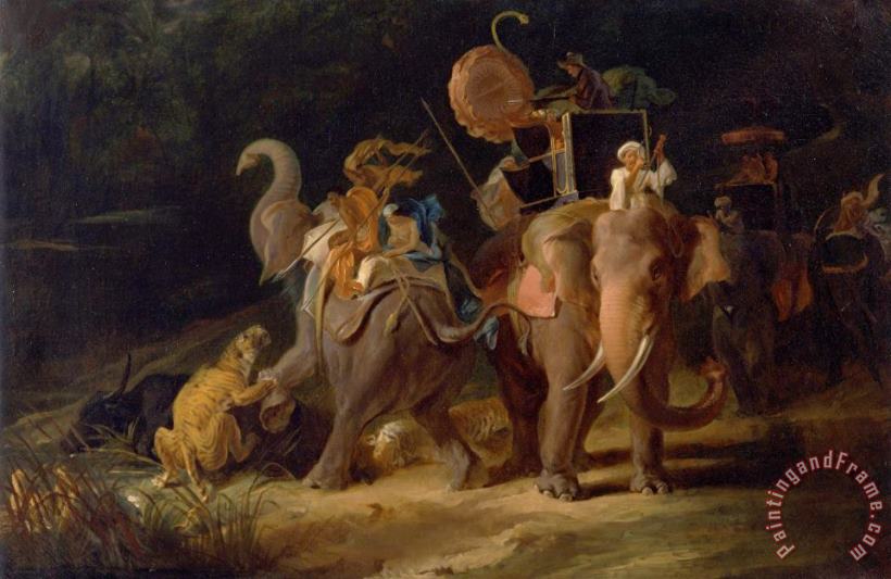 Tiger Hunting in The East Indies painting - Thomas Daniell Tiger Hunting in The East Indies Art Print