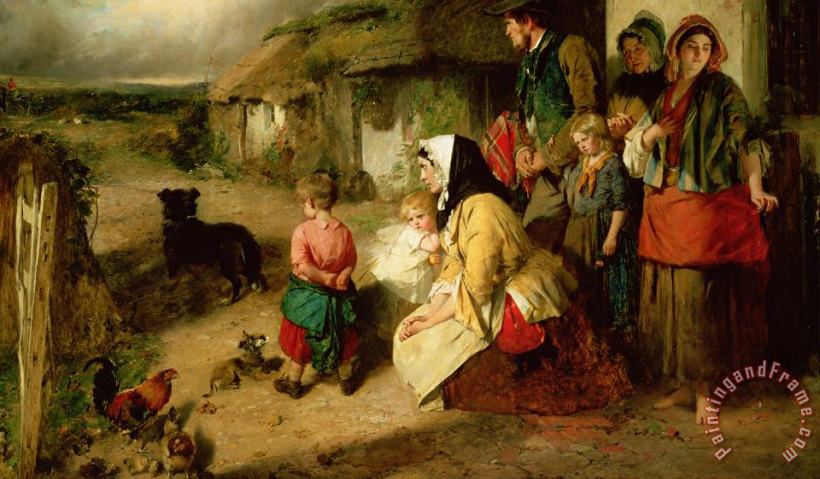 Thomas Faed The First Break In The Family Art Print