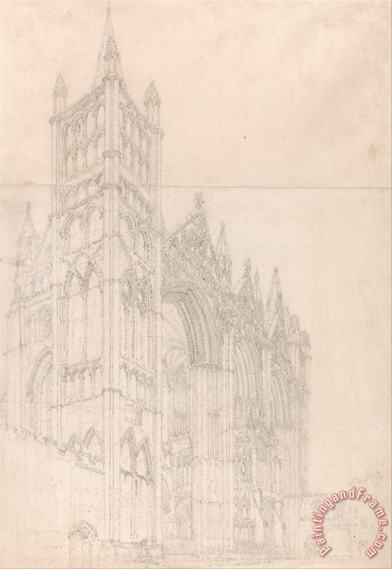 Thomas Girtin Peterborough Cathedral, Cambridgeshire Art Painting
