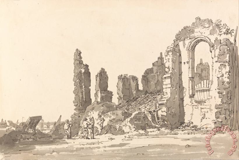Thomas Girtin Ruins of The Savoy Palace, London Art Print