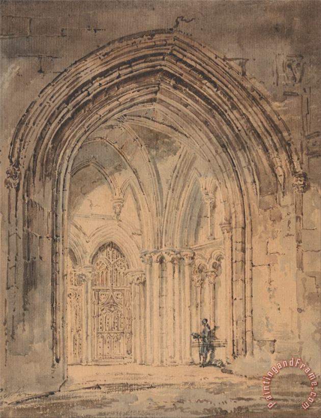 Thomas Girtin St. Alban's Cathedral, Hertfordshire Art Painting
