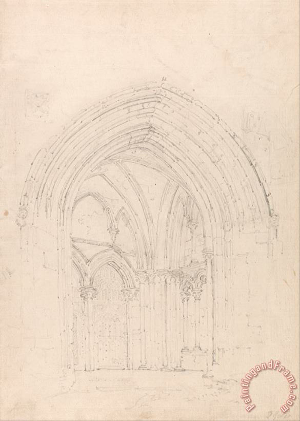 Thomas Girtin St. Alban's Cathedral, Hertfordshire 2 Art Painting