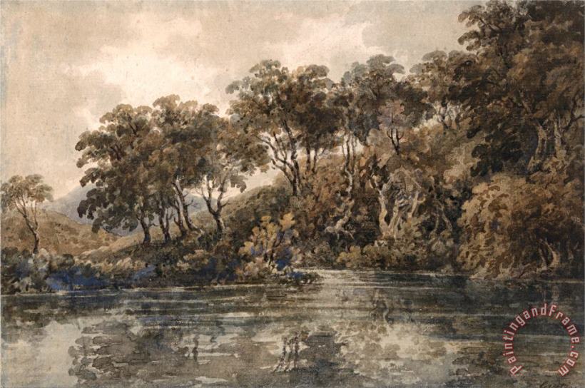 Thomas Girtin Trees And Pond Near Bromley, Kent Art Print