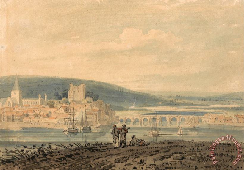 View of Rochester painting - Thomas Girtin View of Rochester Art Print