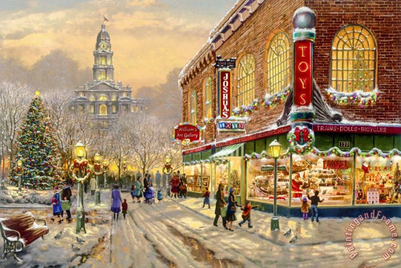Thomas Kinkade A Christmas Wish Art Painting