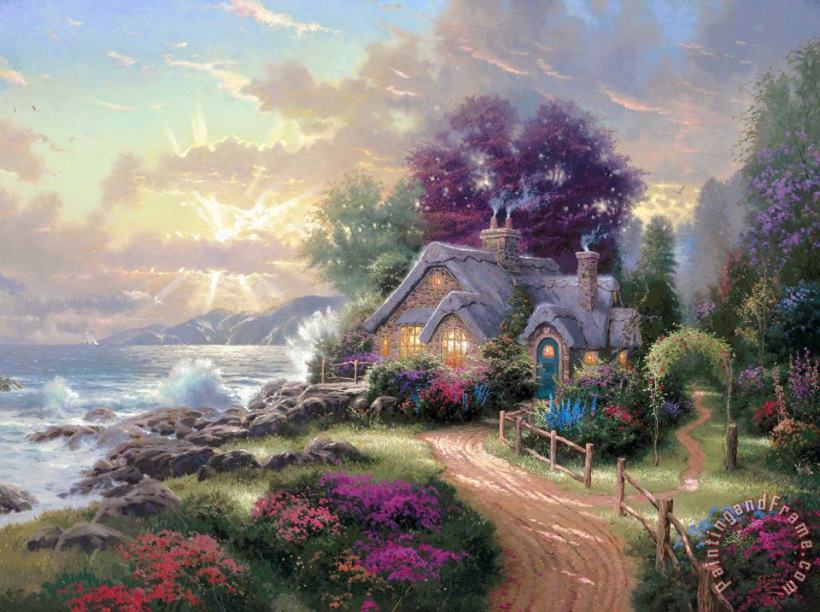 A New Day Dawning painting - Thomas Kinkade A New Day Dawning Art Print