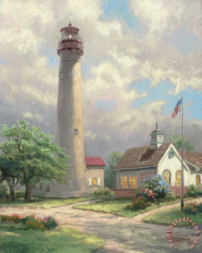 Cape May Light painting - Thomas Kinkade Cape May Light Art Print