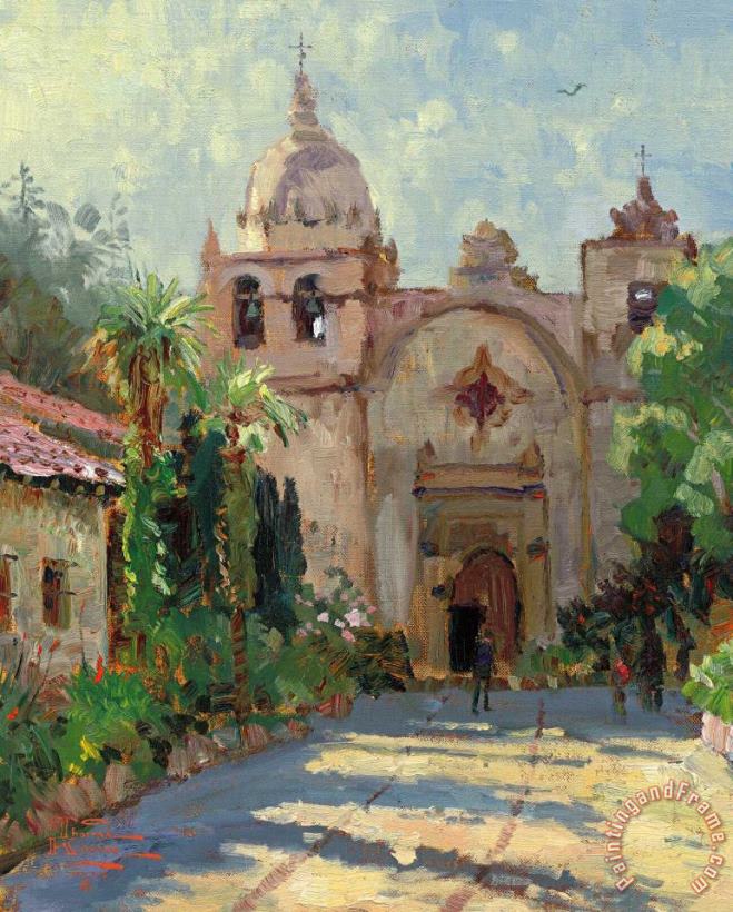 Thomas Kinkade Carmel Mission Art Painting