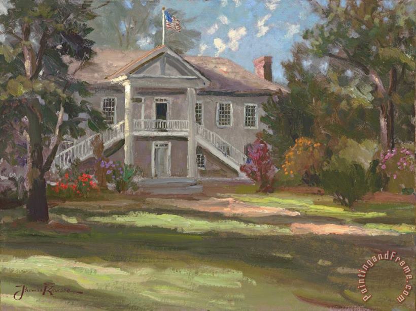 Colton Hall, Monterey painting - Thomas Kinkade Colton Hall, Monterey Art Print