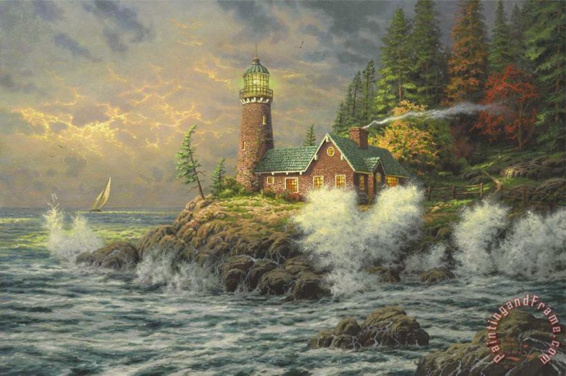 Courage painting - Thomas Kinkade Courage Art Print