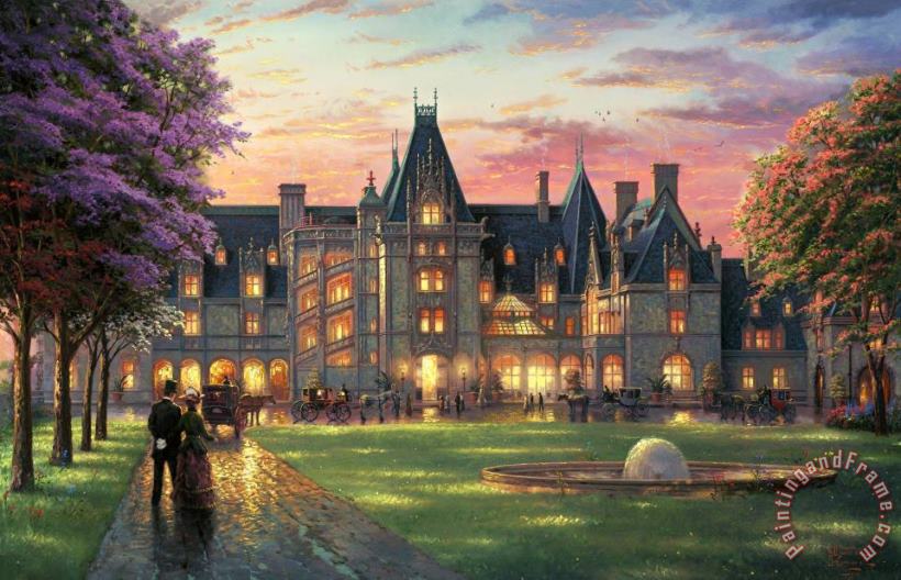 Thomas Kinkade Elegant Evening at Biltmore Art Painting