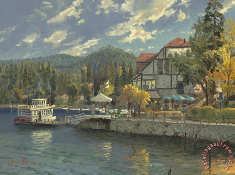 Thomas Kinkade Lake Arrowhead Art Painting