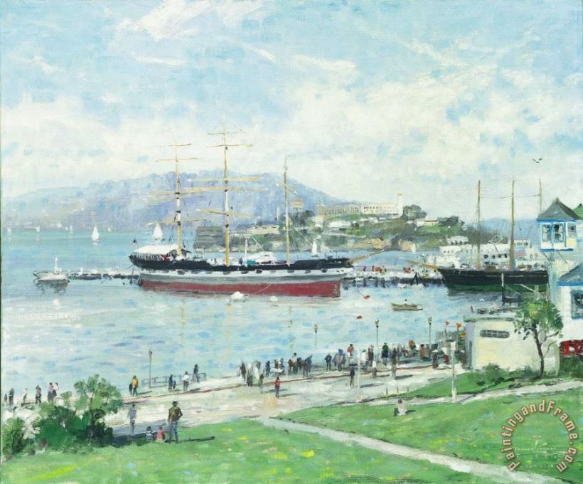 San Francisco, Alcatraz painting - Thomas Kinkade San Francisco, Alcatraz Art Print