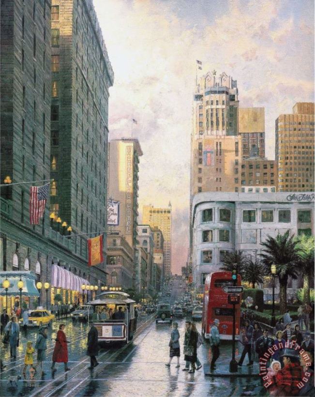San Francisco, Late Afternoon at Union Square painting - Thomas Kinkade San Francisco, Late Afternoon at Union Square Art Print