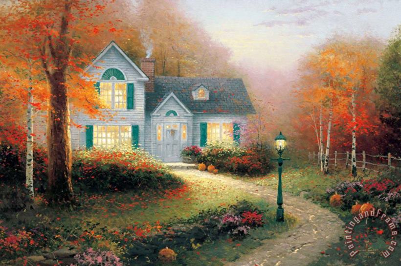 Thomas Kinkade The Blessings of Autumn Art Painting