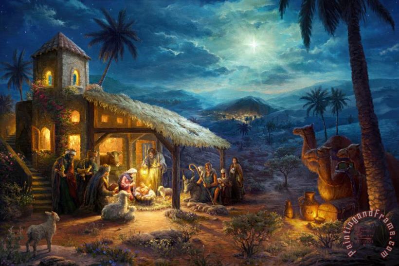 Thomas Kinkade The Nativity Art Painting
