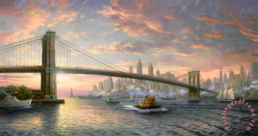 The Spirit of New York painting - Thomas Kinkade The Spirit of New York Art Print