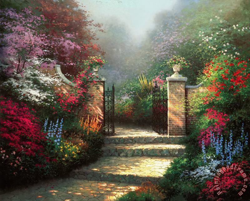 The Victorian Garden painting - Thomas Kinkade The Victorian Garden Art Print