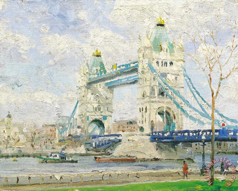 Thomas Kinkade Tower Bridge, London Art Print