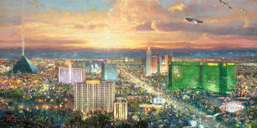 Thomas Kinkade Viva Las Vegas Art Print