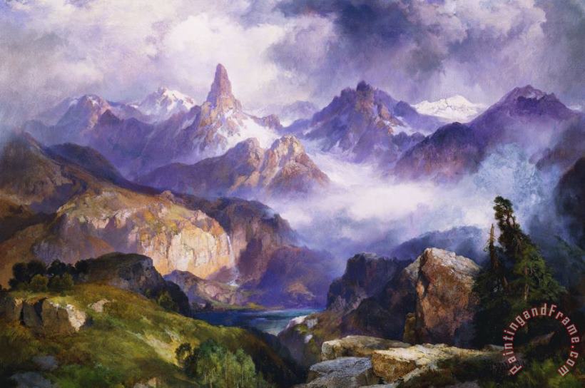 Thomas Moran Index Peak Yellowstone National Park Art Painting