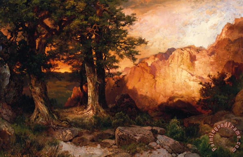 Thomas Moran Western Sunset Art Painting