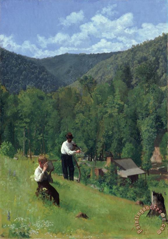 The Farmer and His Son at Harvesting painting - Thomas Pollock Anschutz The Farmer and His Son at Harvesting Art Print