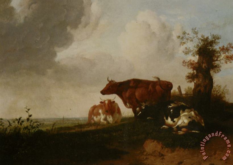 Thomas Sidney Cooper Cattle Resting Art Painting