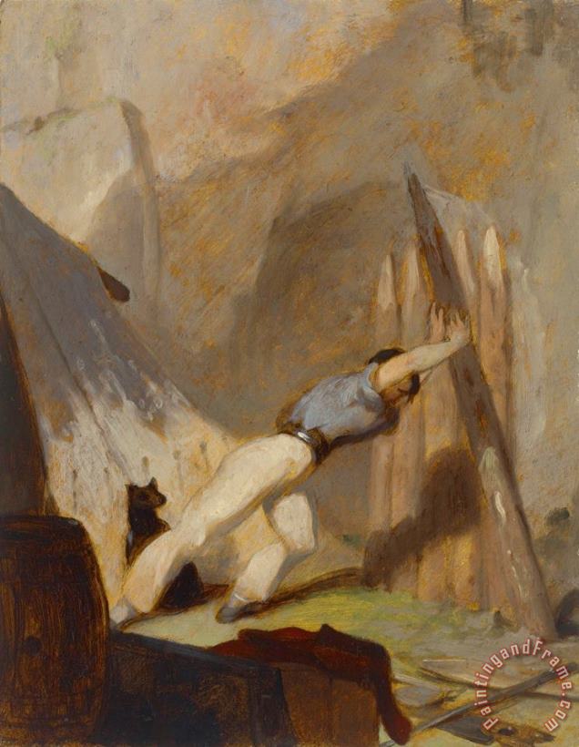 Building a Shelter painting - Thomas Sully Building a Shelter Art Print
