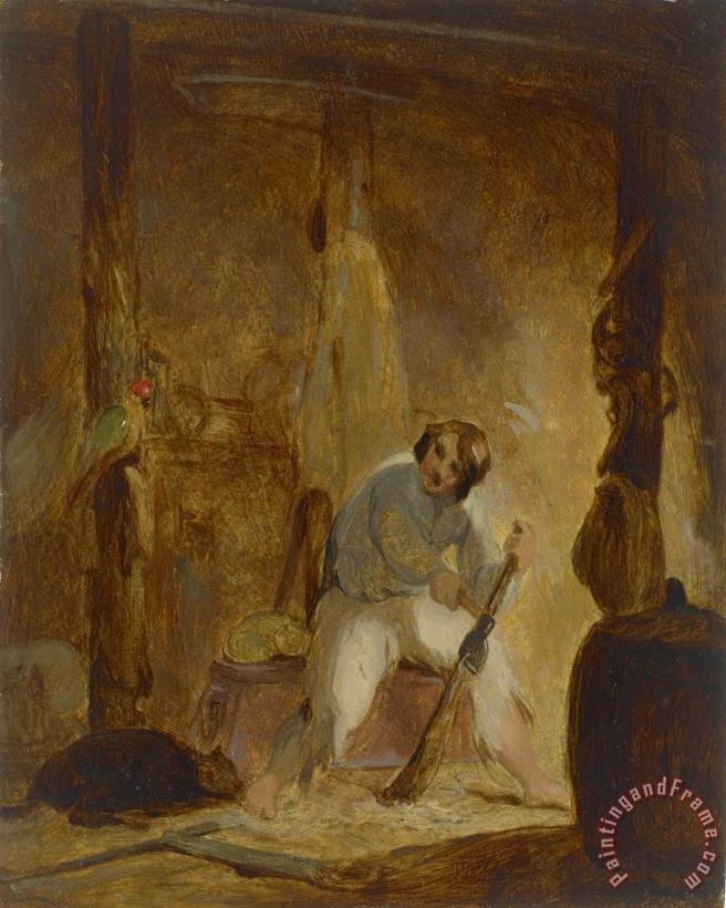 In His Cave painting - Thomas Sully In His Cave Art Print