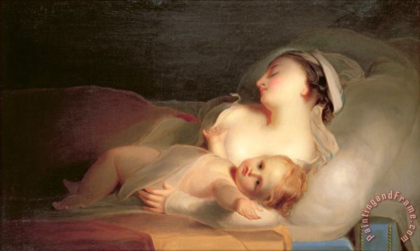 Thomas Sully Mother And Child Art Painting