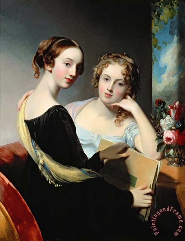 Portrait of the McEuen sisters painting - Thomas Sully Portrait of the McEuen sisters Art Print