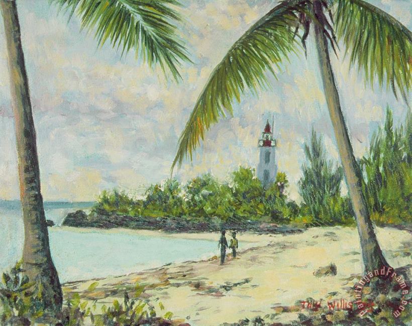 The Lighthouse - Zanzibar painting - Tilly Willis The Lighthouse - Zanzibar Art Print