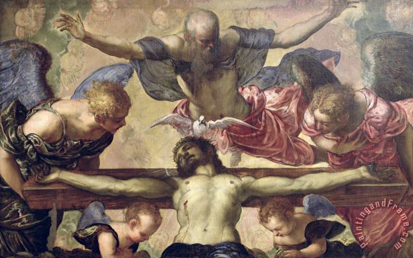 The Trinity painting - Tintoretto The Trinity Art Print