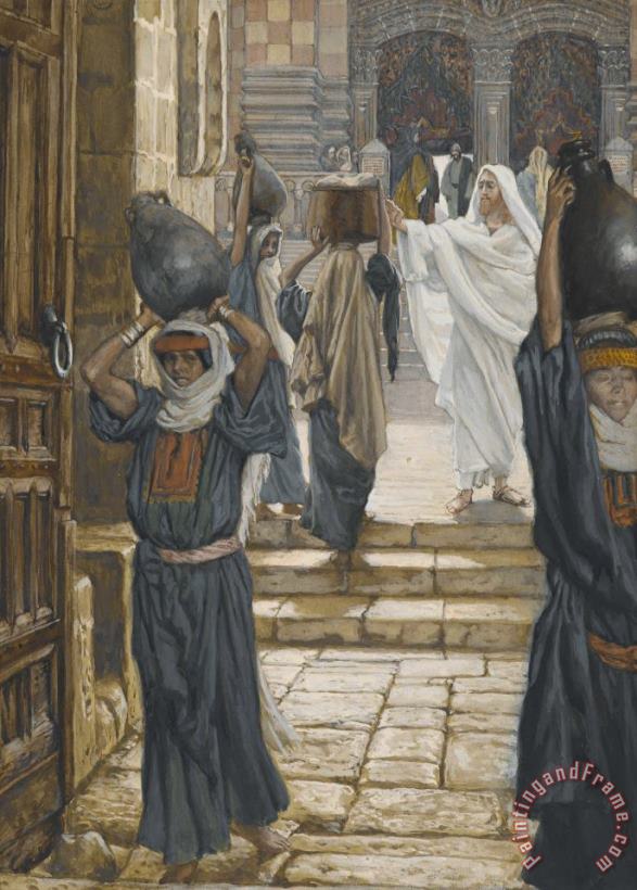 Tissot Jesus Forbids the Carrying of Loads in the Forecourt of the Temple Art Painting