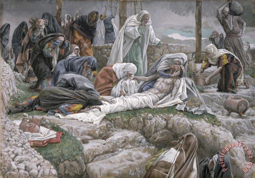 Tissot The Holy Virgin Receives the Body of Jesus Art Painting