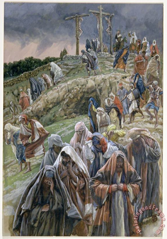 Tissot The people beholding the things that were done smote their breasts Art Painting