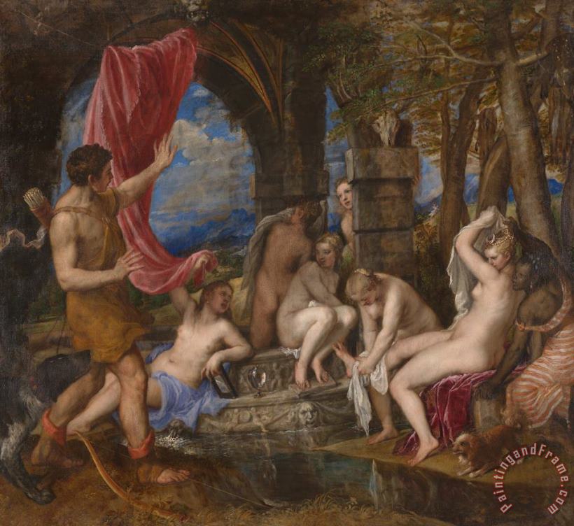 Titian Diana And Actaeon Art Painting