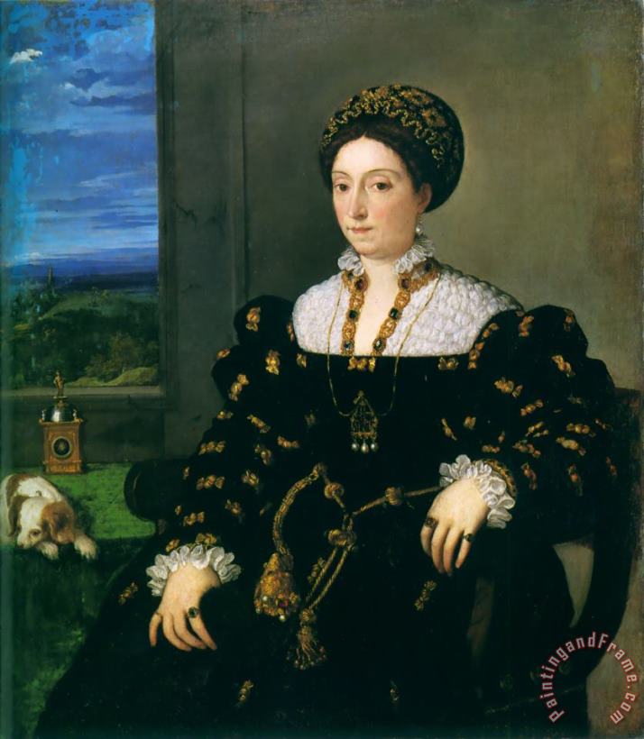 Titian Portrait of Eleonora Gonzaga Della Rovere Art Print