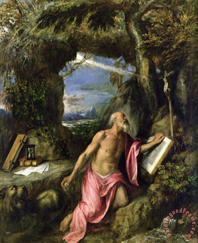 Saint Jerome painting - Titian Saint Jerome Art Print