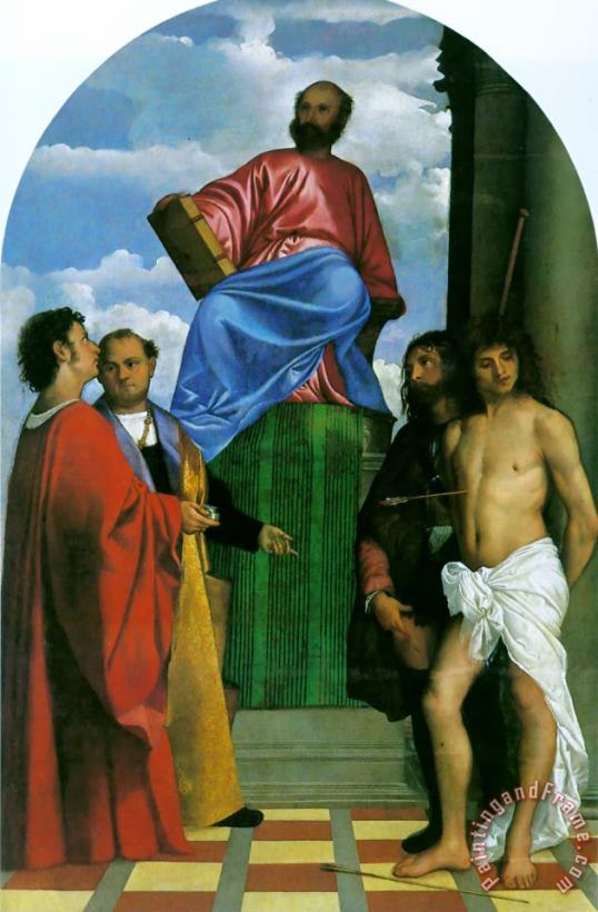 Titian Saint Mark Enthroned Art Painting
